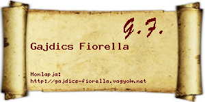 Gajdics Fiorella névjegykártya